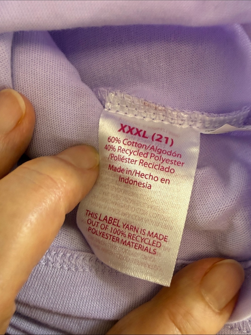 Lilac, Soft, Short Sleeve Performance Tee w/Stretch 1/$10 or 2/$15 NWT - XXXL - Picture 10 of 10